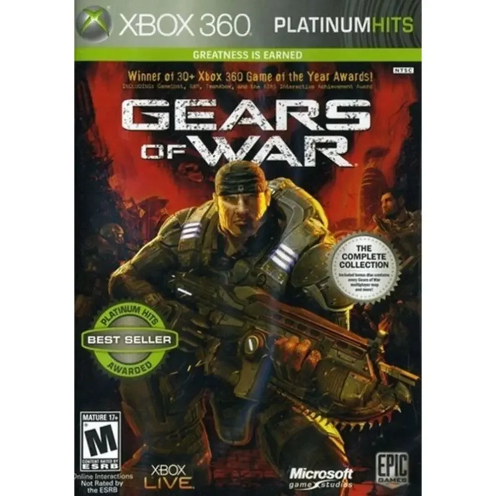 Gears of War - 2 Disc Platinum HIts Edition - Xbox 360 - CIB. Tested. Resealed